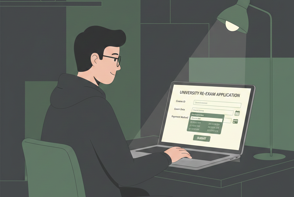 Online fee payment process for MDU re-appear form using digital payment methods.