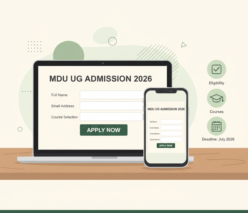 MDU UG Admission 2026 overview with fee structure, online form, and latest updates