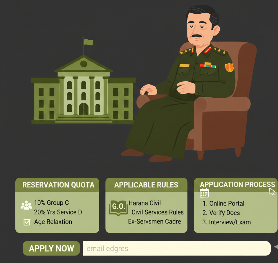 Haryana government jobs for ex-servicemen with quota rules