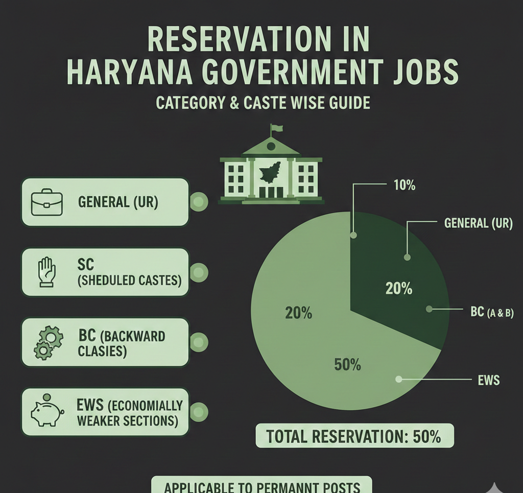Reservation in Haryana government jobs category wise SC ST OBC and EWS