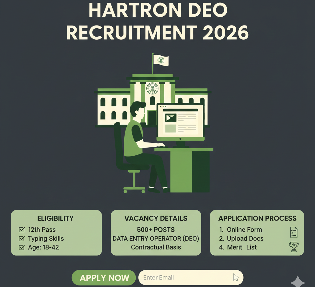 HARTRON DEO Recruitment 2026 apply online salary eligibility