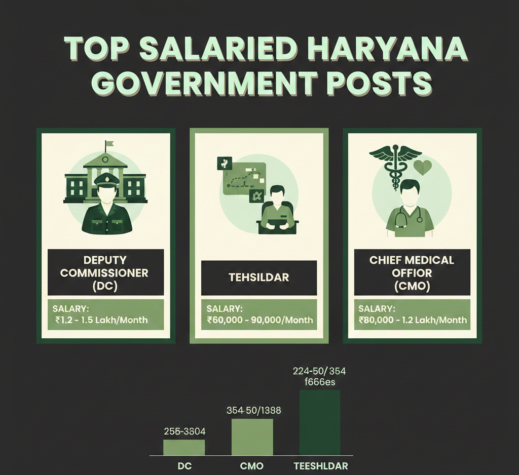 Top 10 government jobs in Haryana with salary and eligibility details