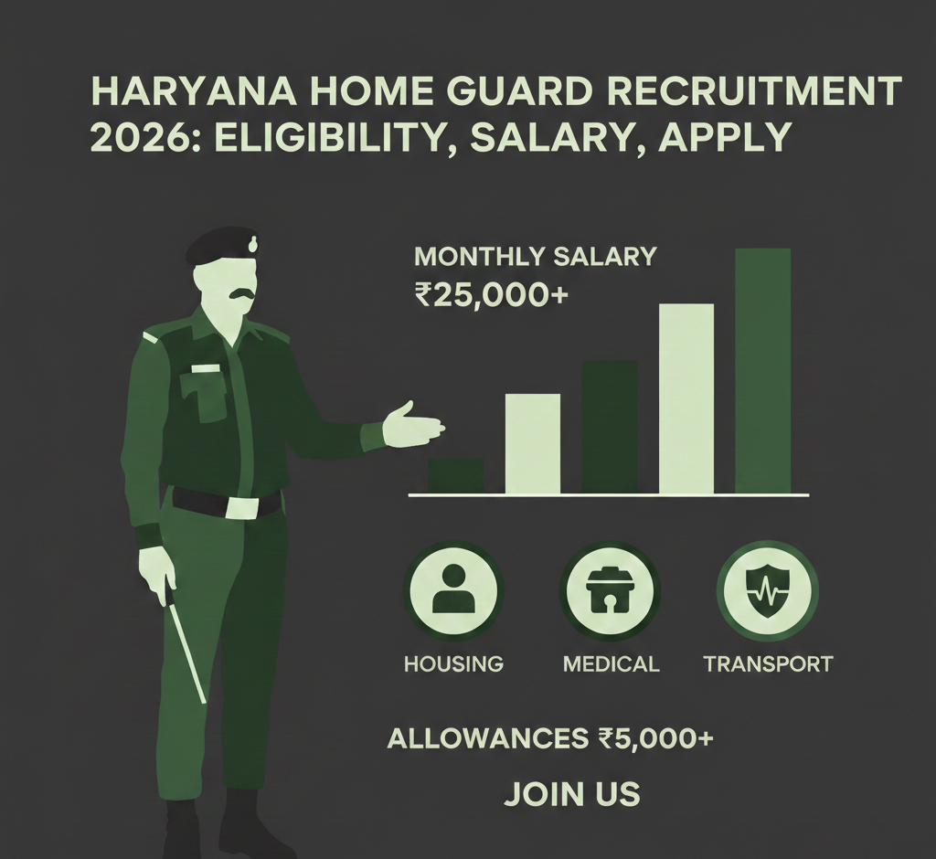 Haryana Home Guard Recruitment 2026 eligibility, salary, and apply details